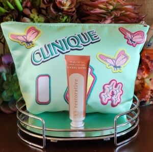 Clinique Cosmetic Set with Colorful Bag & Hand Cream